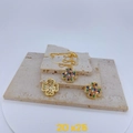 Elegant gold-plated clover pendant necklace featuring colorful rainbow baguette zircons - Clover Shape Pendant Only (Without Chain) (#1)