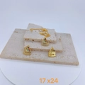 Detail view of a gold-plated sailboat pendant with colorful gems and size 17x24mm - Sailboat Shape Pendant Only (Without Chain) (#3)