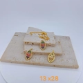 Elegant gold hollow leaf pendant necklace with rainbow crystals and white zircon accents - Rainbow Leaf Shape Pendant Only (Without Chain) (#7)