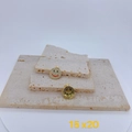 Detaillierte Nahaufnahme vergoldeter Evil Eye Smile Anhänger mit Zirkonia-Besatz - Stil 6 (Anhänger Ohne Kette)