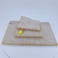 Pave zircon capsule pendant with fluorescent yellow enamel and gold plated finish - Neon Yellow Style (ML)