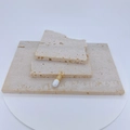 Golden pill pendant necklace with micro-set zircons and white enamel finish - White Style (ML)