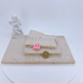 Détails de pendentifs visage souriant en émail rose et or texturé pour bijoux DIY - Pendentif Seul Rose (Sans Chaîne)