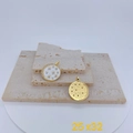 Evil Eye pendant necklace in gold plated copper with white enamel and zircon stones - Single Pendant / Radial Star Round Pendant (25x32mm)