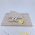 Detail of shell-shaped evil eye pendant with starfish design and 26x25mm dimensions - Single Pendant / Sea Star Evil Eye Shell Pendant (26x25mm)