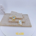 Detalle de colgante de ojo turco estilo tarot con nácar y baño de oro 15x30mm - Estilo Tarot La Luna