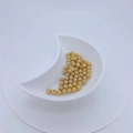 Χρυσές σφαίρες ζιργκόν micro pave για DIY κοσμήματα σε λευκό πιάτο - 4mm / Χρυσό