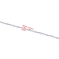 Detail of stainless steel paperclip chain showing 4x2mm link size and 0.5mm wire gauge - Steel Color Oval Link 0.5x2x4mm