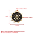Detaillierte Maße des goldenen Spinnennetz-Anhängers für DIY-Schmuckzubehör - Spinnennetz-Stil