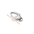 Macro shot of 20mm polished stainless steel lobster clasp for DIY jewelry making - 20mm / Steel