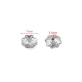 Detailansicht von 7mm Edelstahl-Perlenkappen mit 1,3mm Loch für DIY-Schmuckherstellung - Stahlfarbe Gemusterte Perlenkappe 7mm (1,3mm Loch)