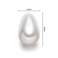 Detail view of a 12x20mm white teardrop pearl bead for DIY jewelry making and crafts - 12x20mm / White