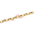 5.6mm Gold-plated stainless steel box chain necklace component with 3mm link width - 18K Gold Long Box Chain 1.5x3x5.6mm