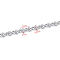 Chaîne infinity en acier inoxydable 304 poli avec détails de 7mm de long et 3,8mm large - Chaîne Forme 8 Argent 1x3.8x7mm