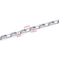 Silver stainless steel box chain link measuring 5.6x3x1.5mm for DIY jewelry making - Steel Color Long Box Chain 1.5x3x5.6mm