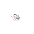 Polished silver stainless steel 10mm oval lobster clasp for DIY jewelry connecting - 10mm / Steel