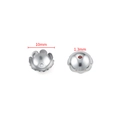 Poliertes silbernes Edelstahl 10mm Blumen-Perlenkappen für DIY-Schmuckherstellung - Stahlfarbe Glatte Perlenkappe 10mm (1,3mm Loch)
