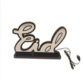Dettaglio della lampada LED Eid con effetto specchio creativo e cavo USB sulla base - 5V USB / Stile con Lettere Eid (SD0075)