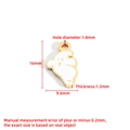 Pendentif fantôme doré avec émail blanc pour création de bijoux DIY Halloween - Style Elfe