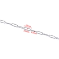 Silver stainless steel paperclip chain links 10x3.5mm for DIY jewelry making - Steel Color Oval Link 0.8x3.5x10mm