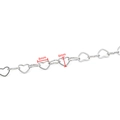Silver stainless steel heart chain variant featuring 8mm by 6mm interlocking links - Square Wire Heart Chain (Steel Color) / 6X8mm