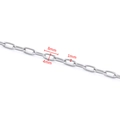 Silver stainless steel paperclip chain with 8mm x 4mm links for DIY jewelry making - Steel Color Oval Link 1x4x8mm