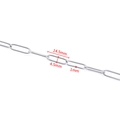 Silver stainless steel paperclip chain 14.5x4.5mm link dimensions for jewelry making - Steel Color Oval Link 1x4.5x14.5mm
