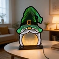 Saint Patrick's Day Gnome infinity mirror lamp with LED clover lights for party decor - St. Patrick's Day Gnome / 5V USB