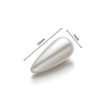Single 13x7mm cream white teardrop imitation pearl bead for handmade DIY jewelry making - 7x13mm / White