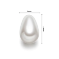White teardrop ABS imitation pearl bead in 8x13mm size for DIY jewelry making accessories - 8x13mm / White