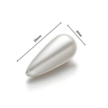 White teardrop ABS pearl bead 20x9mm for DIY jewelry making and earring pendants - 9x20mm / White