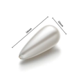 18mm x 10mm cream ABS teardrop faux pearl beads for DIY jewelry making and accessories - 10x18mm / White