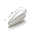 23mm teardrop ABS imitation pearl bead in creamy white for DIY jewelry making - 11x23mm / White