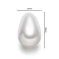 Creamy white 14x22mm ABS waterdrop pearl bead for DIY earring and necklace making - 14x22mm / White