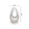 White teardrop ABS imitation pearl bead, 10x14mm size for DIY jewelry making accessories - 10x14mm / White