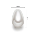 Single 13x18mm white teardrop ABS pearl bead for DIY jewelry and necklace crafting - 13x18mm / White