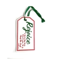 Weihnachtliches Holzschild mit grünem Band, Rejoice-Schriftzug und roten Bibelversen - Rejoice Religiöse Schrift Stil (YG-4)
