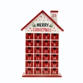 Calendrier de l'Avent en bois en forme de maison avec 24 tiroirs de Noël décorés - Calendrier Forme de Maison (1966)