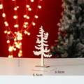 Albero di Natale in legno con gufo e scoiattolo, ornamento da tavolo alto 18 cm in legno - Albero di Natale con Lettere