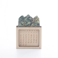 Calendrier de bureau 3D en bois avec décor de paysage de montagne chinois sculpté - Style Paysage Vert (230-A)