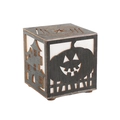 Halloween wooden pumpkin decorative lamp with intricate hollowed-out carvings for parties - Pumpkin and Castle Pattern (Style 2)