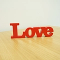 Freistehende rote Love-Schriftzug Dekoration aus Holz für Zuhause und Hochzeiten - Rot