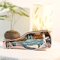 Creative wooden multi-layer ocean theme bottle decor with lighthouse and sailboat - Drifting Bottle