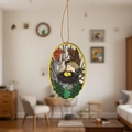 Decorazione da parete in legno a strati con nido d'uccello e uova per interni casa - Uccello E Nido