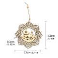 Detalle de adorno de madera láser para Ramadán con motivos de mezquita y medida de 15cm - Estilo Mandala Octogonal (KZ-23038)