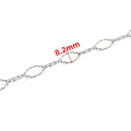 Hypoallergenic 8.2mm stainless steel starburst diamond cut chain for punk jewelry - Steel Color (8.2mm)