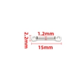 15mm stainless steel double hole twisted bar link connector for DIY jewelry making - Smooth Round Bar / Steel Color (1.2x15mm)