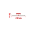 25mm silver stainless steel double hole straight bar connector for DIY jewelry making - Smooth Round Bar / Steel Color (1.0x25mm)