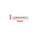 Silver stainless steel 15x2mm diamond cut connector bar charm for jewelry making - Patterned Bar (1.2x15mm)