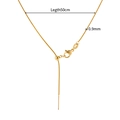Detailed view of 0.9mm gold snake chain with lobster clasp and adjustable bead - Vacuum Plated 18k Gold Round Snake Chain 0.9mm 50cm